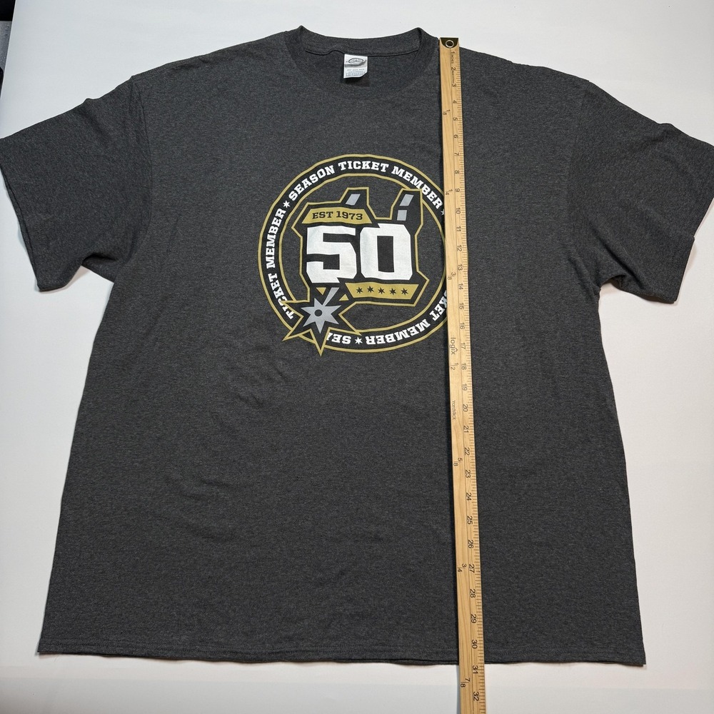San Antonio Spurs Shirt Mens 2XL Gray NBA Basketball 50 Season Ticket Member - Picture 4 of 6